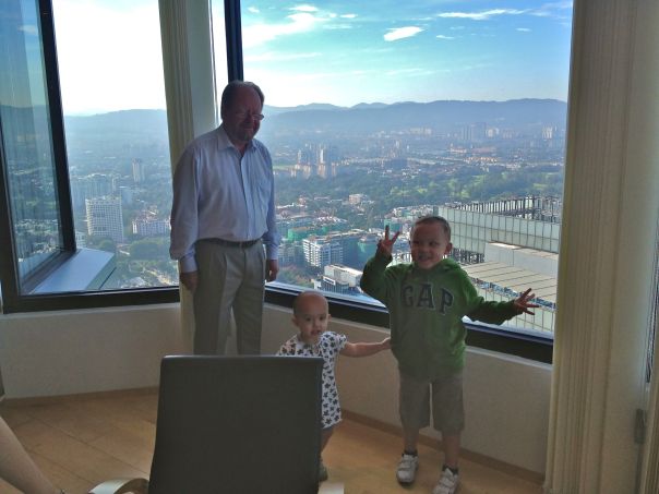 Of course, Mei Mei and I were invited to the Ambassador His Excellency Hans Ola Urstad for a chat, and a view from his office at level 53.